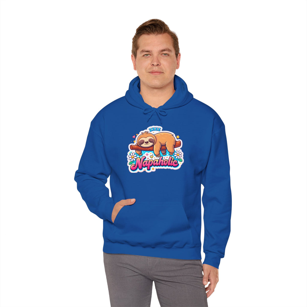 Napaholic Sloth Hoodie — Cute Sleepy Sloth Graphic Sweatshirt