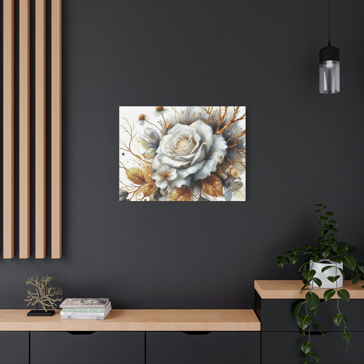 Matte Canvas, Stretched, 1.25" - Gold and Black