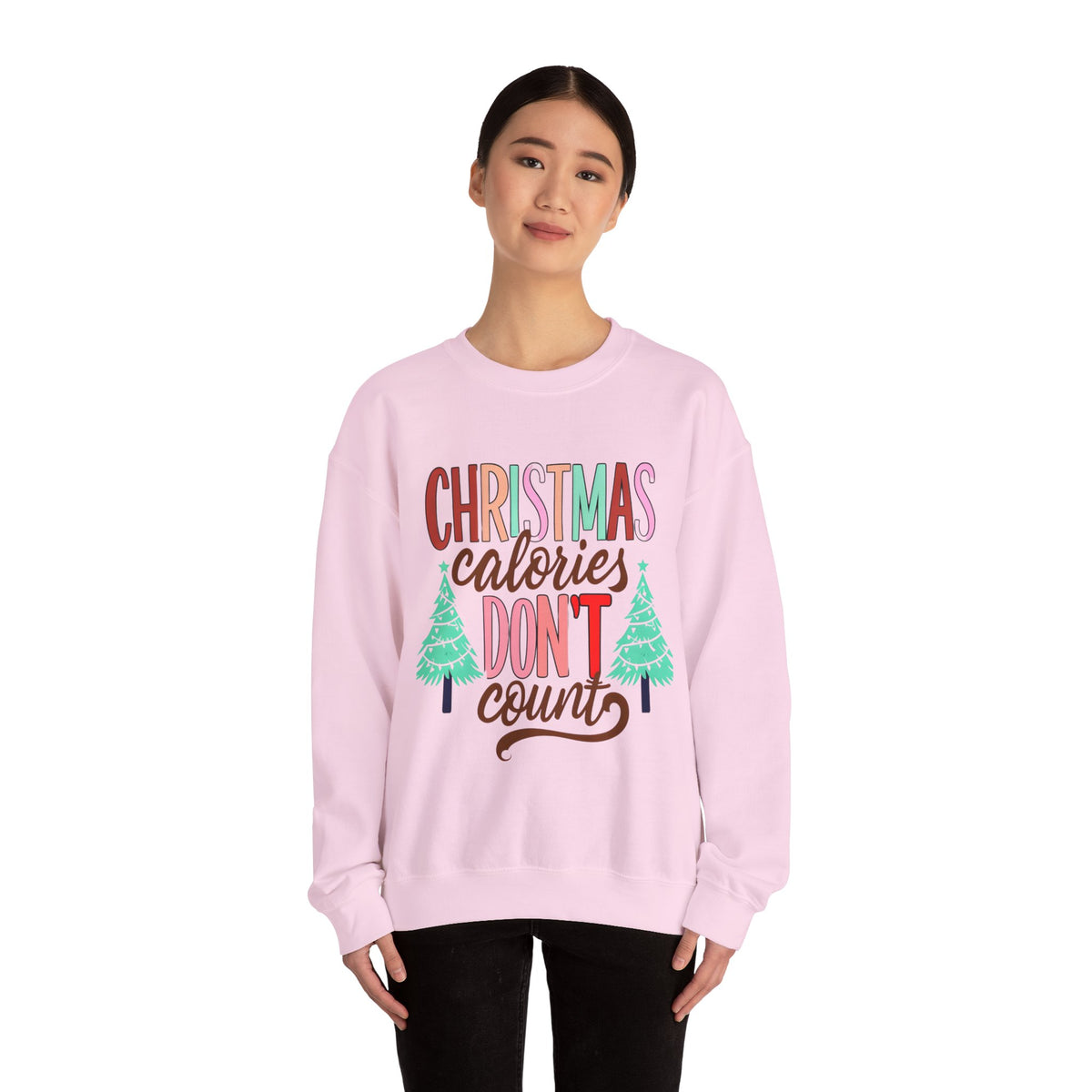 Christmas Calories Don't Count Sweatshirt — Funny Holiday Crewneck