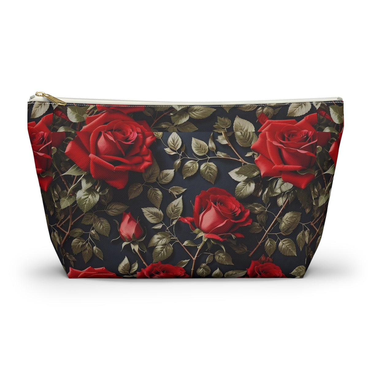 Elegant Floral Accessory Pouch | Makeup Bag, Travel Organizer, Gift for Her, Rose Design, Toiletry Case, Cosmetic Pouch
