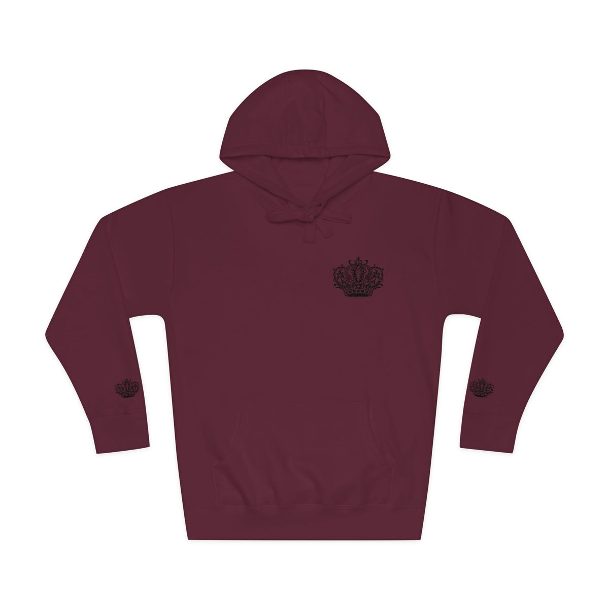 Crown Floral Unisex Fleece Hoodie | Cozy Streetwear, Perfect Gift for Him & Her, Autumn Fashion, Casual Wear, Trendy Outfit