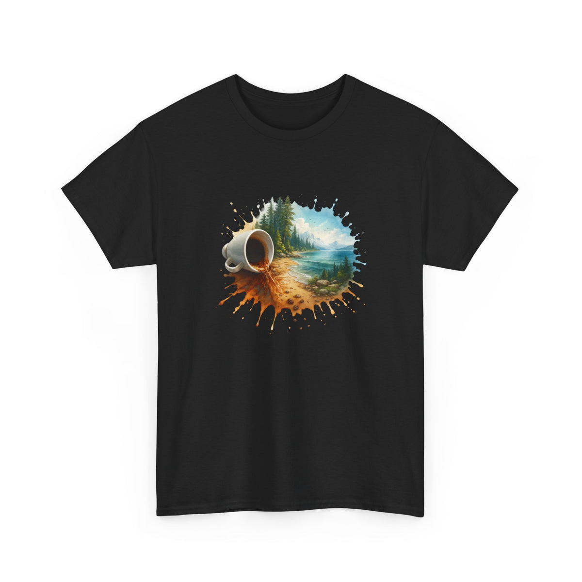 Nature-Inspired Unisex Heavy Cotton Tee, Casual Outfit, Gift for Nature Lovers, Camping Apparel, Outdoor Adventure Shirt