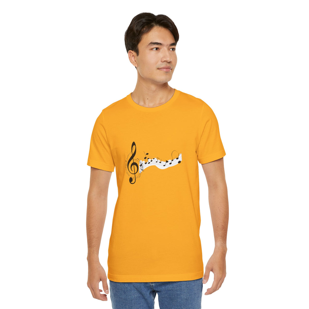 Musical Notes Short Sleeve Tee for Music Lovers