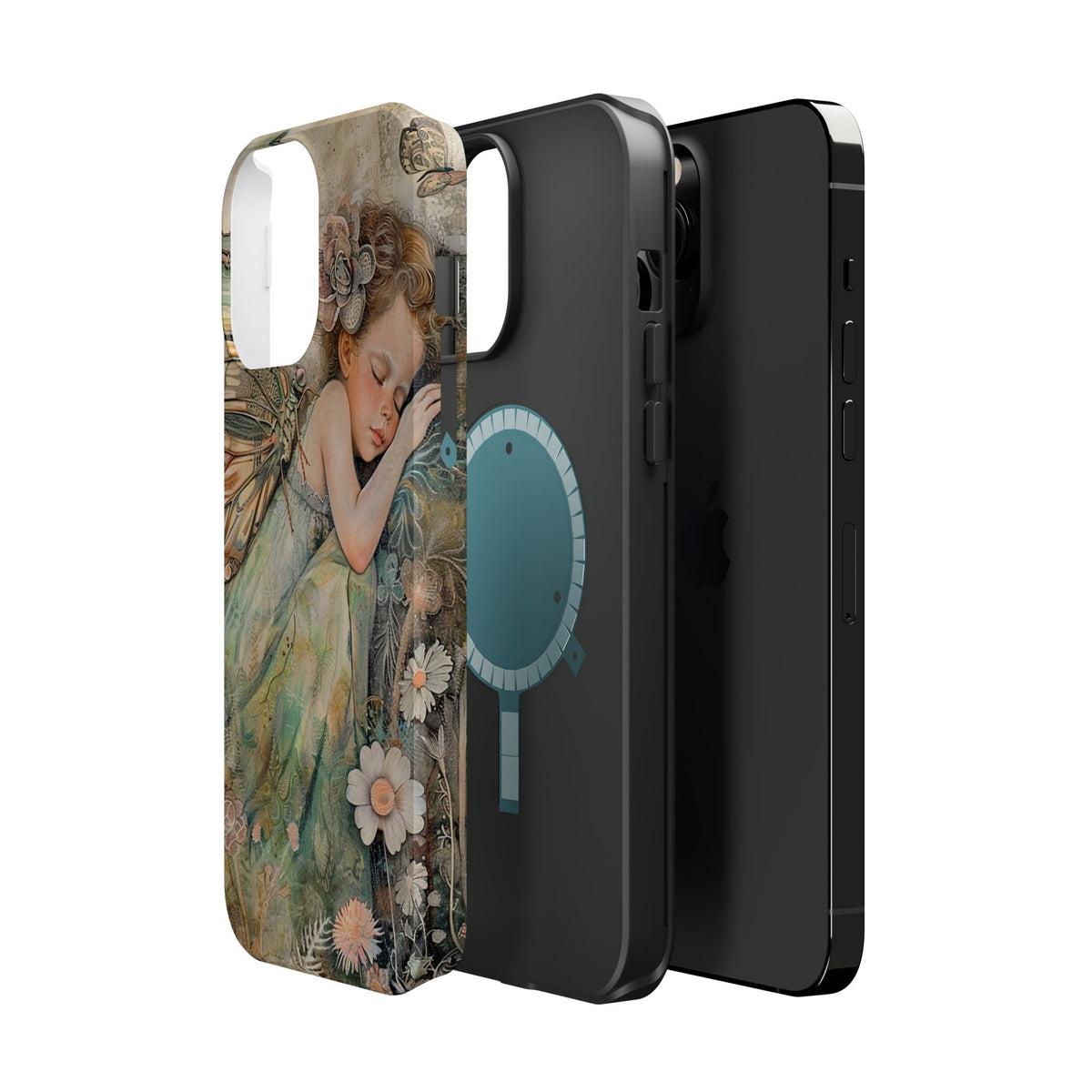 Fairy Sleeping Phone Case — Magnetic Impact-Resistant iPhone Cover