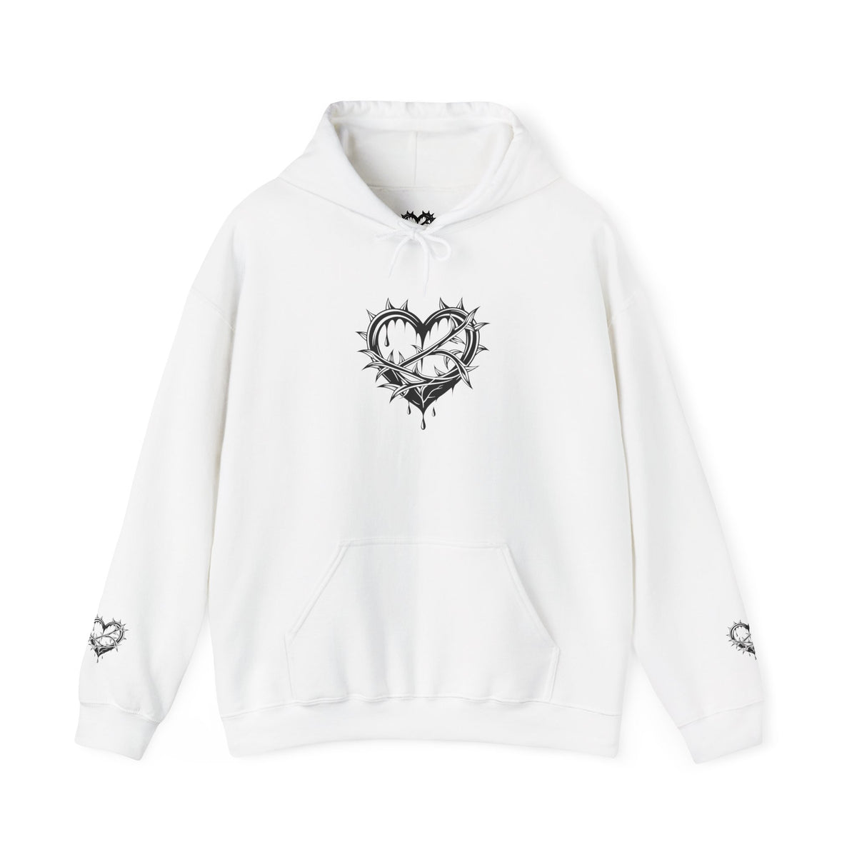 Chic Hooded Sweatshirt with Heart Design - Cozy Streetwear, Perfect Gift for Friends, Casual Style, Empowering Sayings, Unisex Fashion