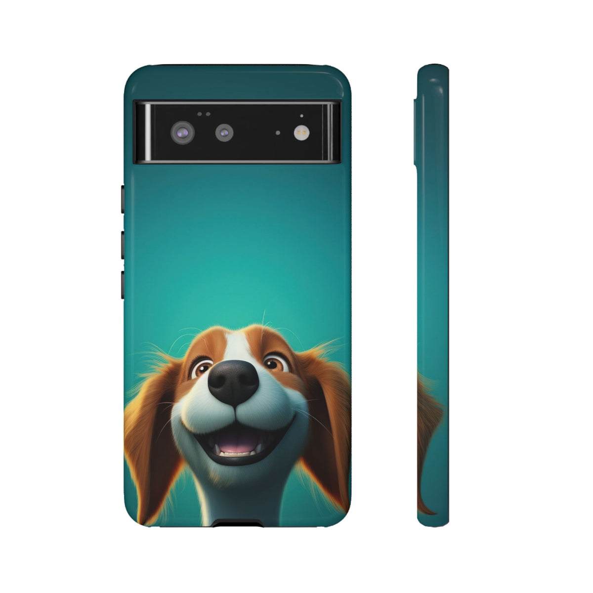 Happy Dog Phone Case — Cute Cartoon Puppy Protective Phone Cover