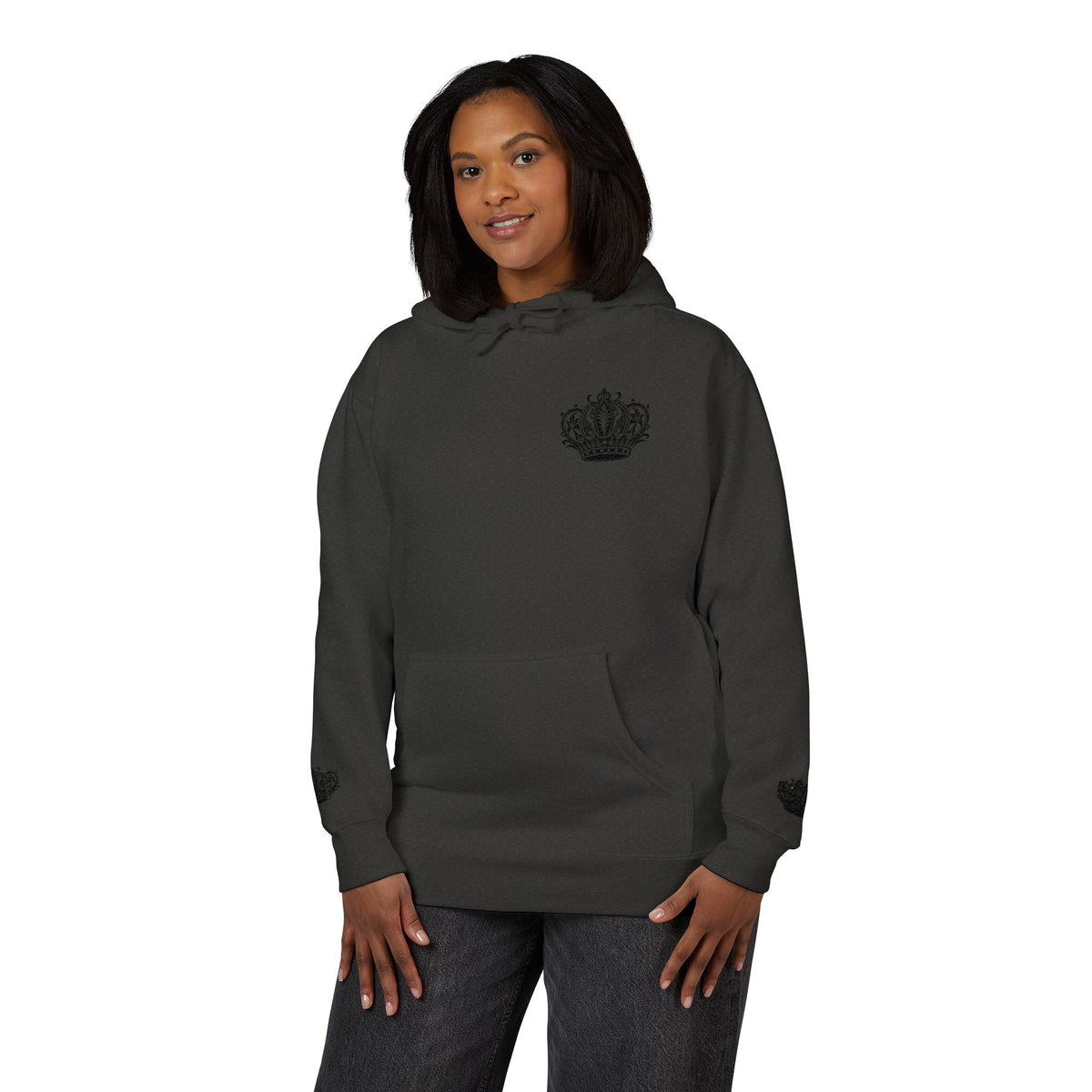 Crown Floral Unisex Fleece Hoodie | Cozy Streetwear, Perfect Gift for Him & Her, Autumn Fashion, Casual Wear, Trendy Outfit