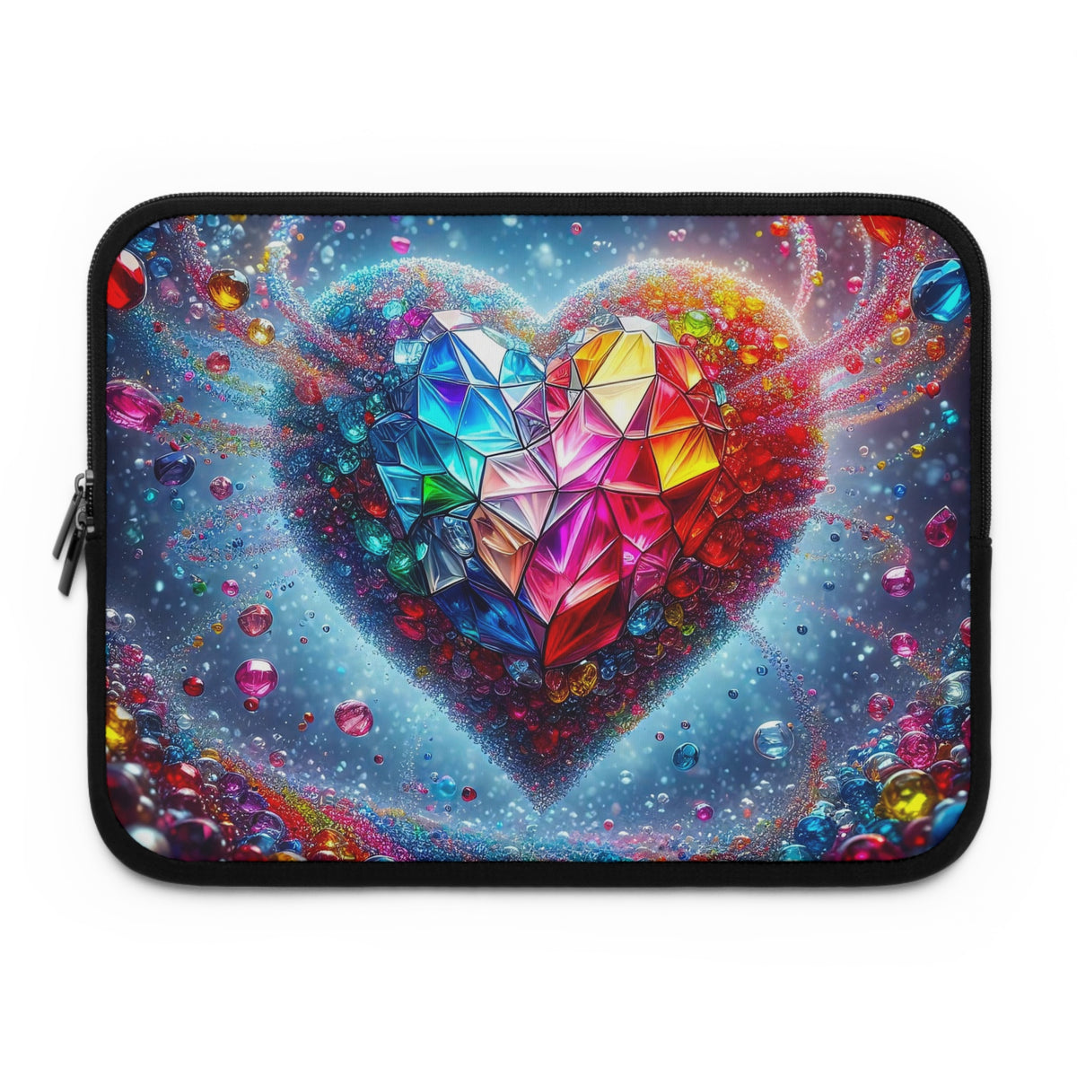 Colorful Heart Laptop Sleeve | Trendy Tech Accessory, Gift for Students, Gamers, Heart Lovers, Birthday, Valentine's Day