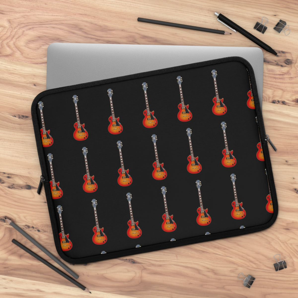 Guitar Pattern Laptop Sleeve | Music Lover Gift