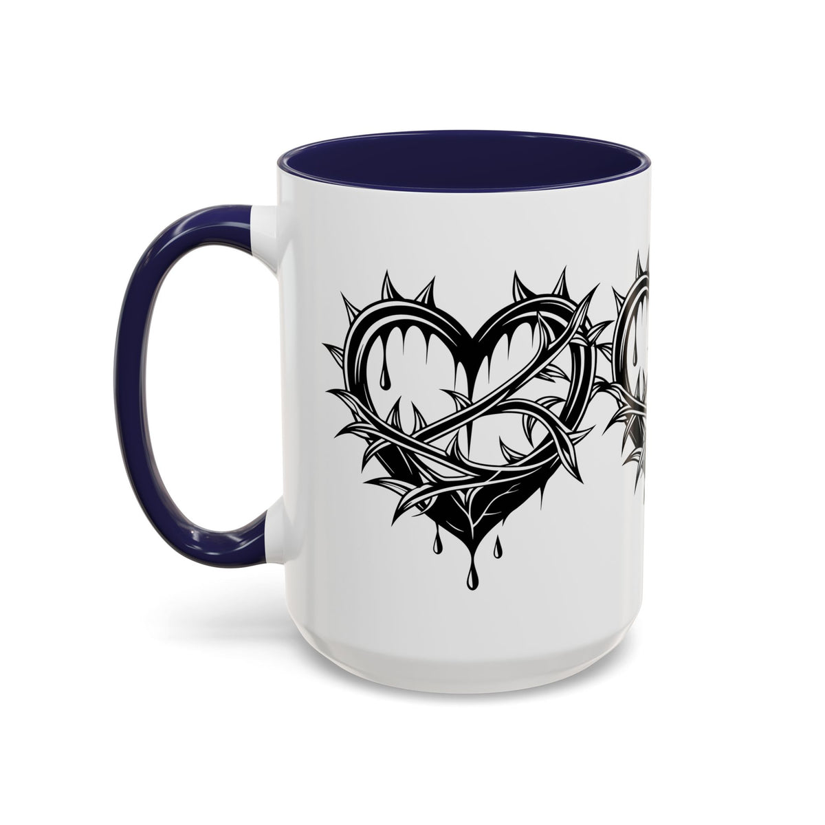 Gothic Heart Mug, Unique Art Coffee Cup for Gifting, Gothic Home Decor, Perfect for Friends, Gothic Style Drinkware