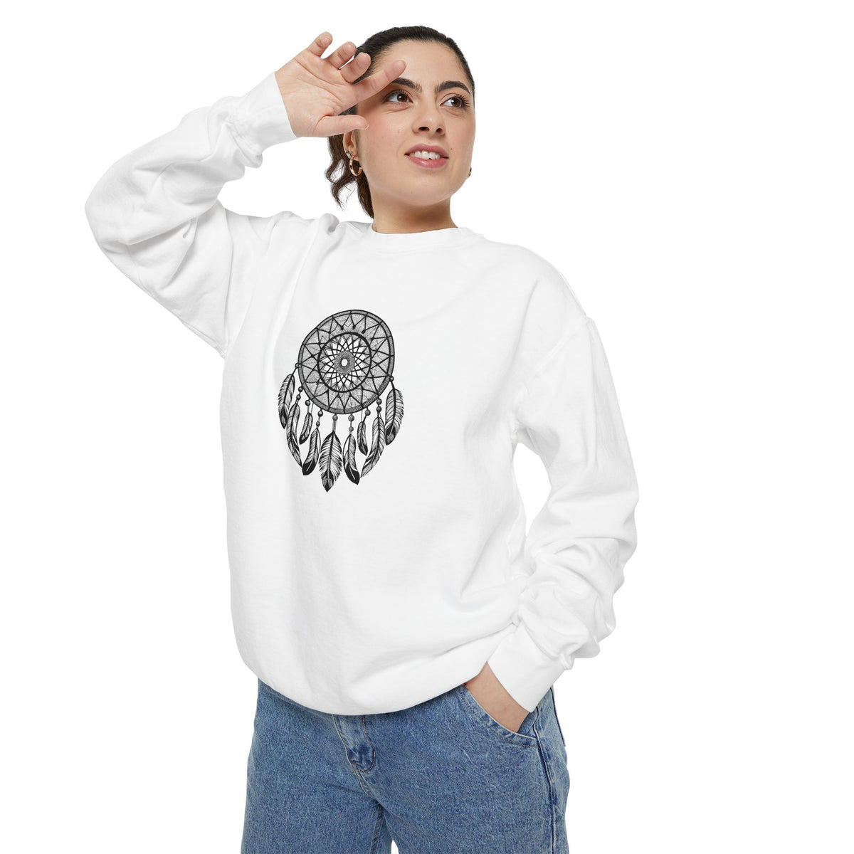 Dreamcatcher Sweatshirt for Cozy Vibes, Perfect Gift for Boho Lovers, Casual Outfits, Fall Style, Relaxing Days