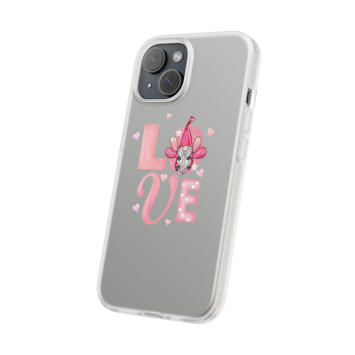 Love Gnome Phone Case — Cute Pink Valentine Flexi Case