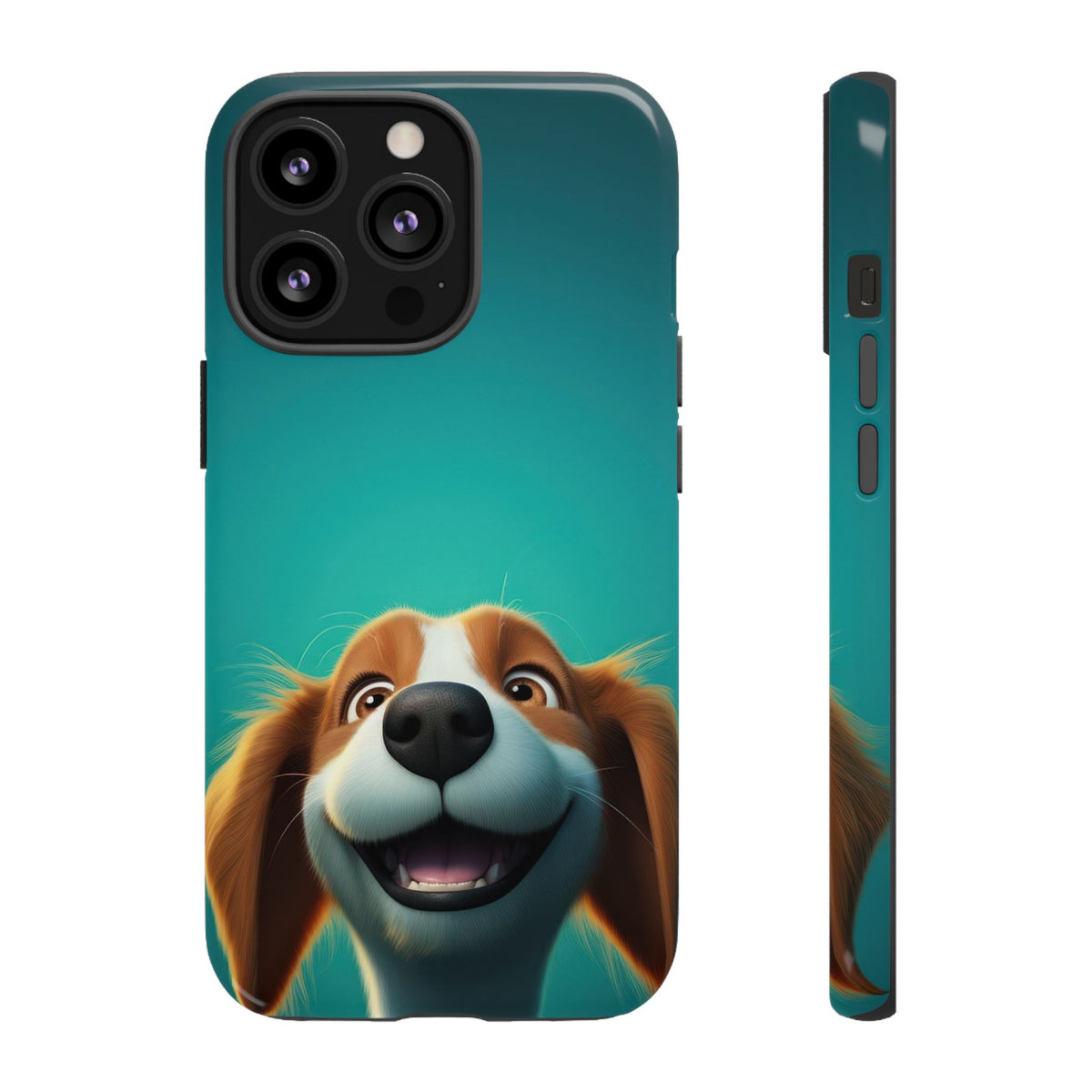 Happy Dog Phone Case — Cute Cartoon Puppy Protective Phone Cover