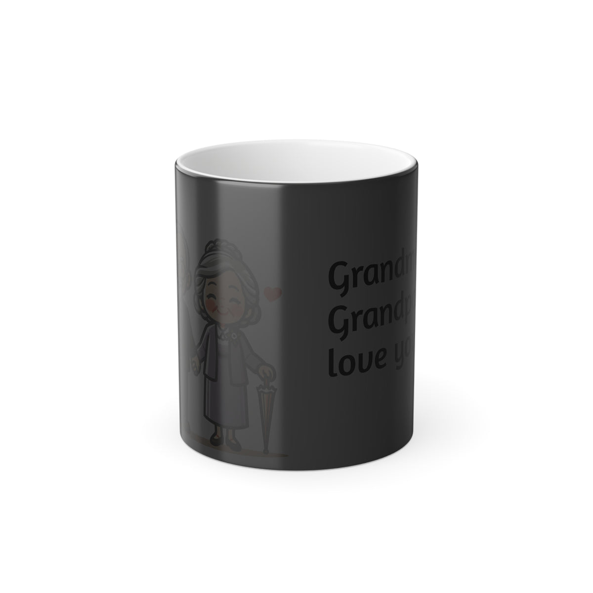Color Morphing Mug with Sweet Grandparents Design | Perfect Gift for Grandma and Grandpa, Family Love Mug,