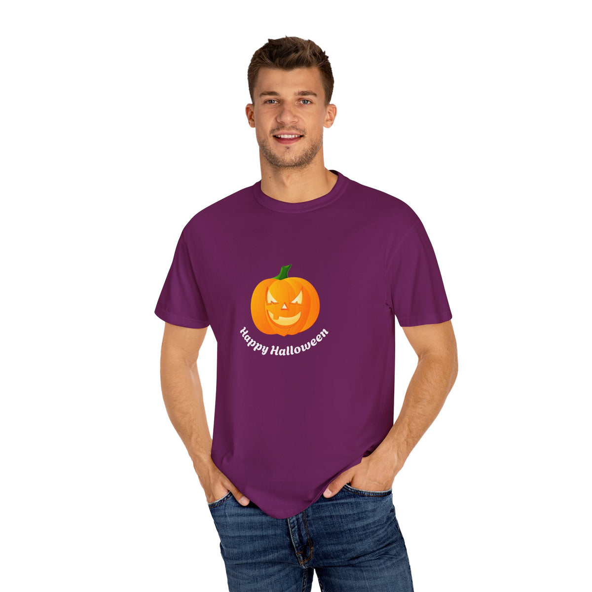 Halloween Pumpkin T-Shirt, Unisex Fall Shirt, Spooky Tee, Autumn Casual Wear, Trick or Treat Costume