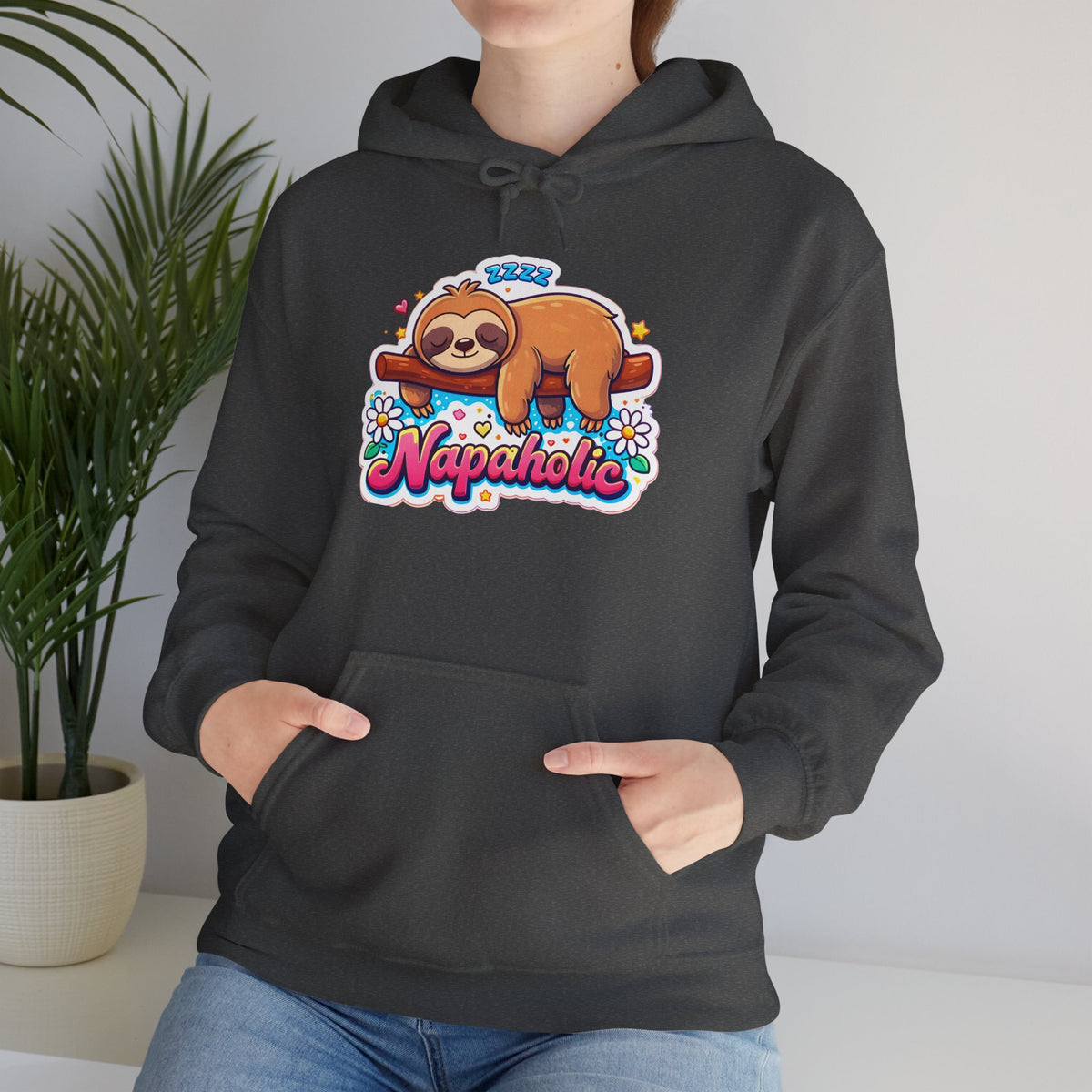 Napaholic Sloth Hoodie — Cute Sleepy Sloth Graphic Sweatshirt