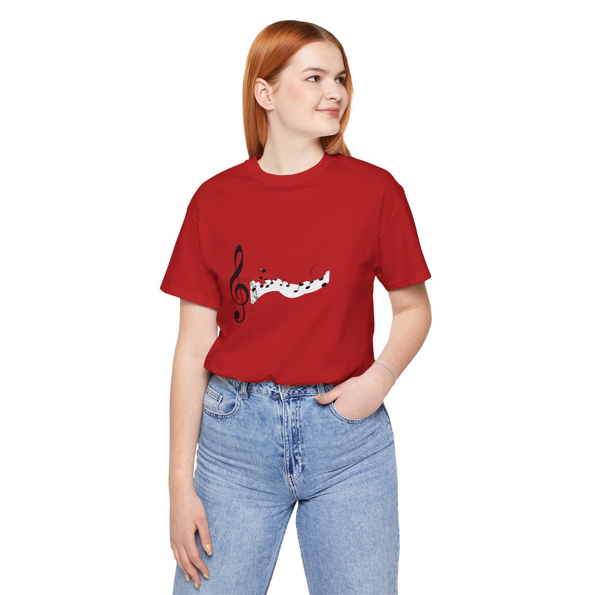 Musical Notes Short Sleeve Tee for Music Lovers
