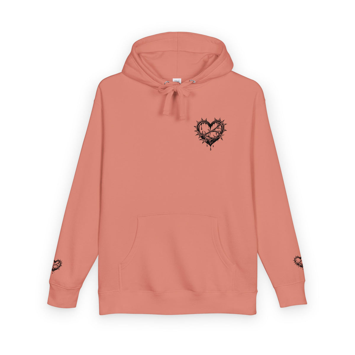 Heartfelt Unisex Fleece Hoodie, Cozy Gift, Casual Wear, Valentine's Day, Romantic Style