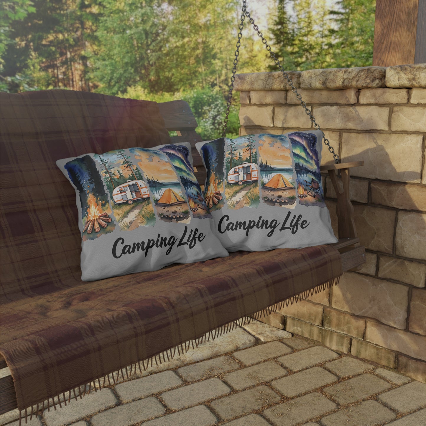 Camping Life Outdoor Pillow