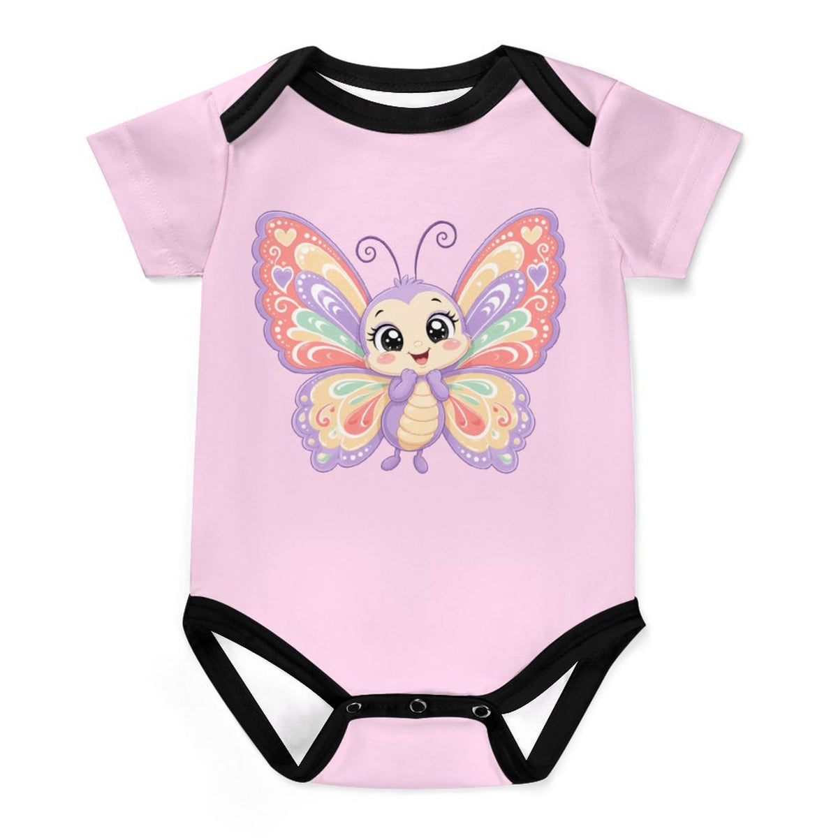 Faux Cotton Short Sleeve Baby Romper