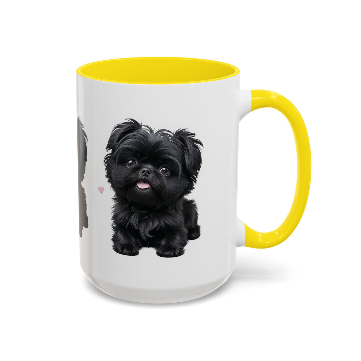 Cute Pug Accent Coffee Mug, Pet Lover Gift, Coffee Cup, Dog Mom Mug, Black Dog Ceramic Mug