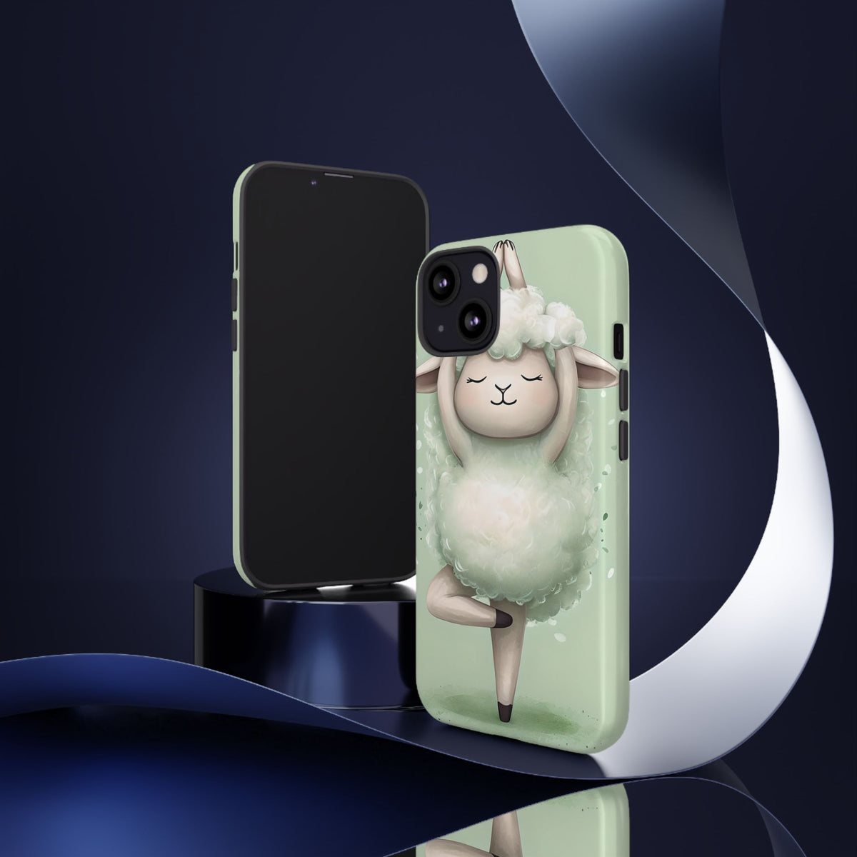 Cute Yoga Sheep Phone Case — Pastel Lamb Ballerina Protective Cover