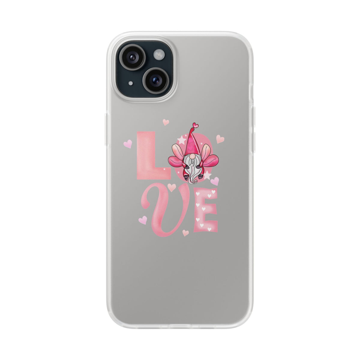 Love Gnome Phone Case — Cute Pink Valentine Flexi Case