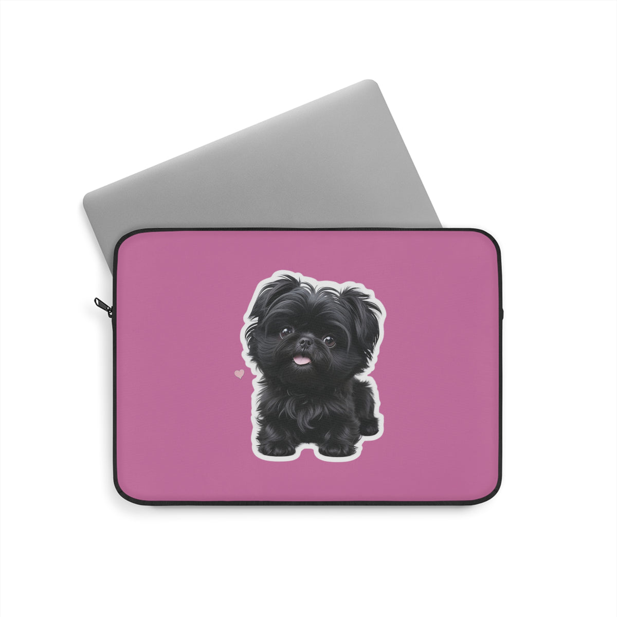 Cute Puppy Laptop Sleeve with Adorable Dog Design, Dog Lover Gift, Laptop Case, Pet Owner Accessory, Pink Sleeve