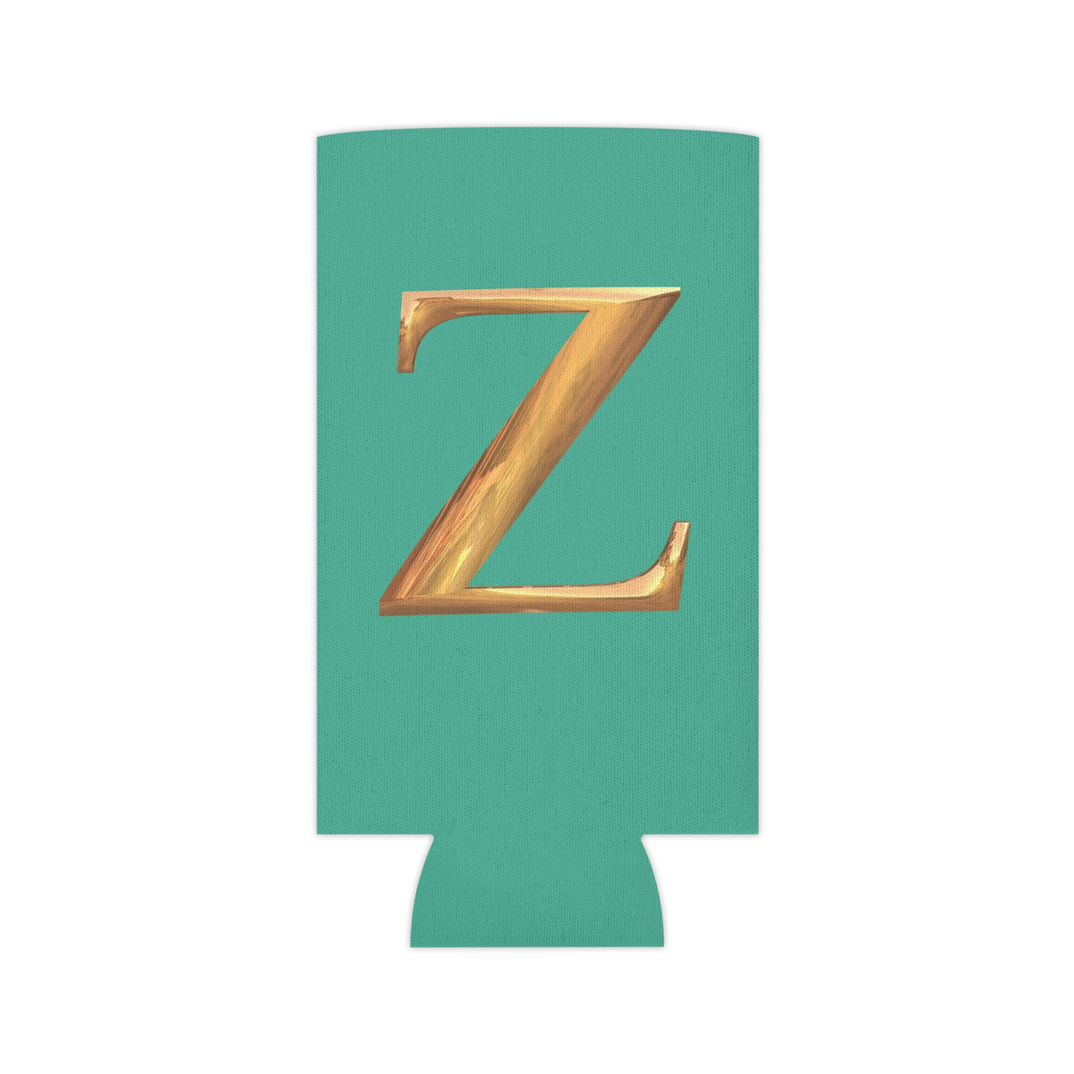 Personalized Monogram "Z" Can Cooler - Stylish Drink Holder for Parties, Weddings, Beach Days, Summer Gatherings, Gifts