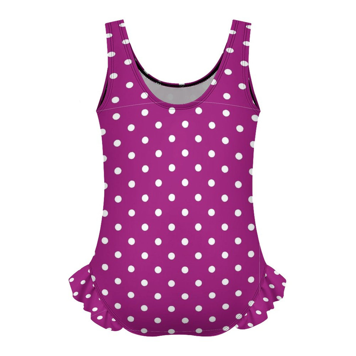 Girls Ruffle Trim One Piece Swimwear