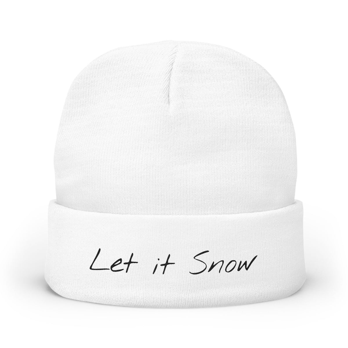 Knit Beanie Let it Snow