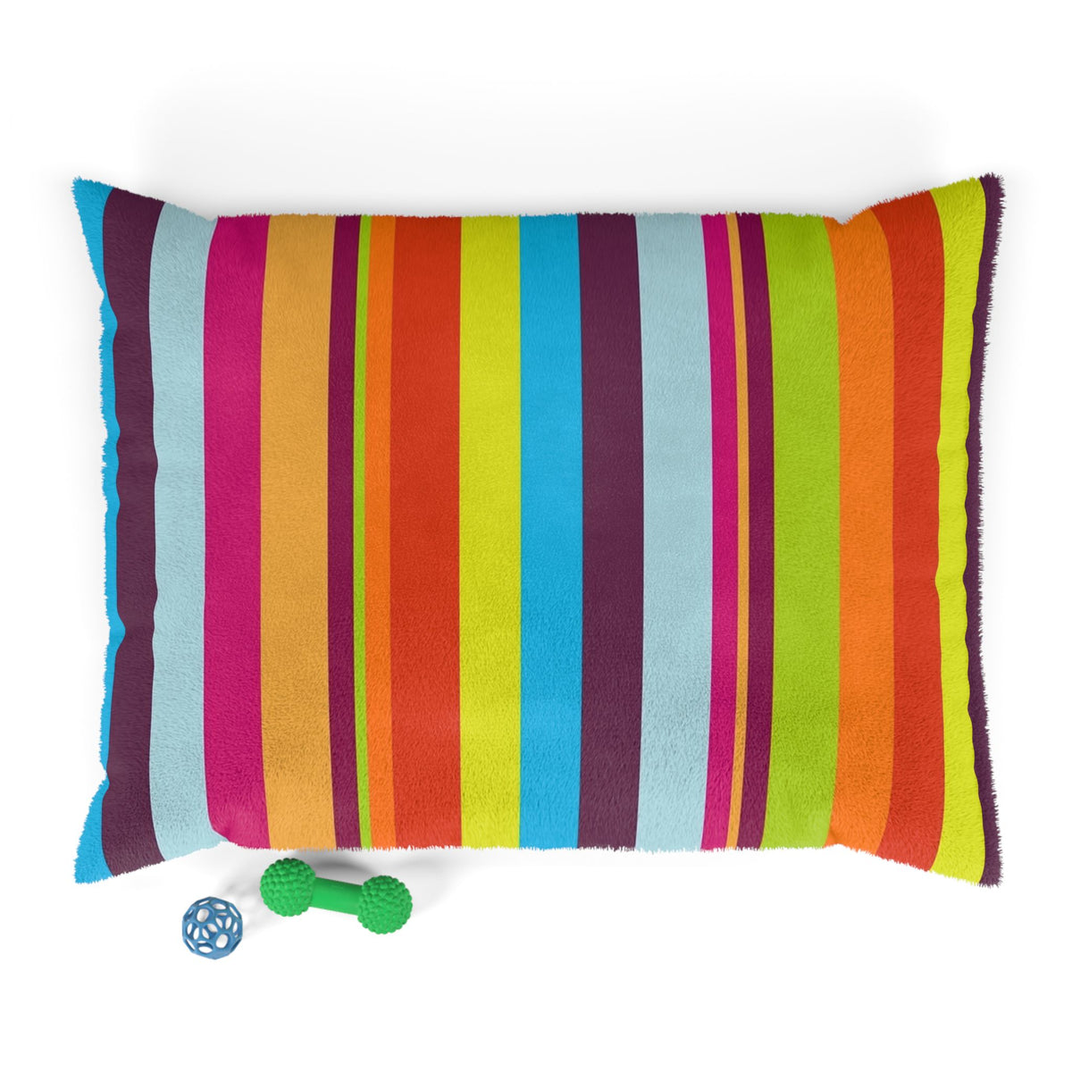 Vibrant Striped Pet Bed - Cozy Dog & Cat Cushion for Comfort, Modern Design Pet Bedding, Colorful Pet Furniture, Pet Gift