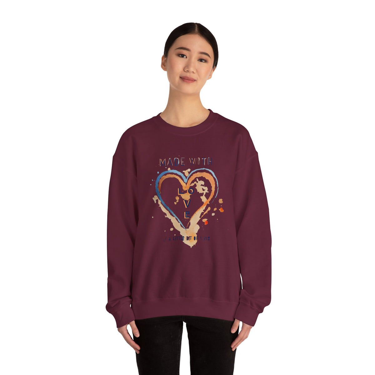 Made with Love Sweatshirt | Cozy Unisex Crewneck | Gift for Everyone | Perfect for Valentine’s Day, Birthdays, or Casual Wear