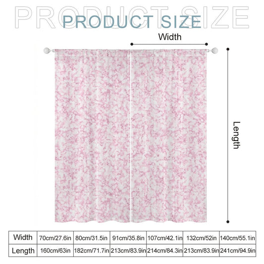Sheer Curtain Pink and White