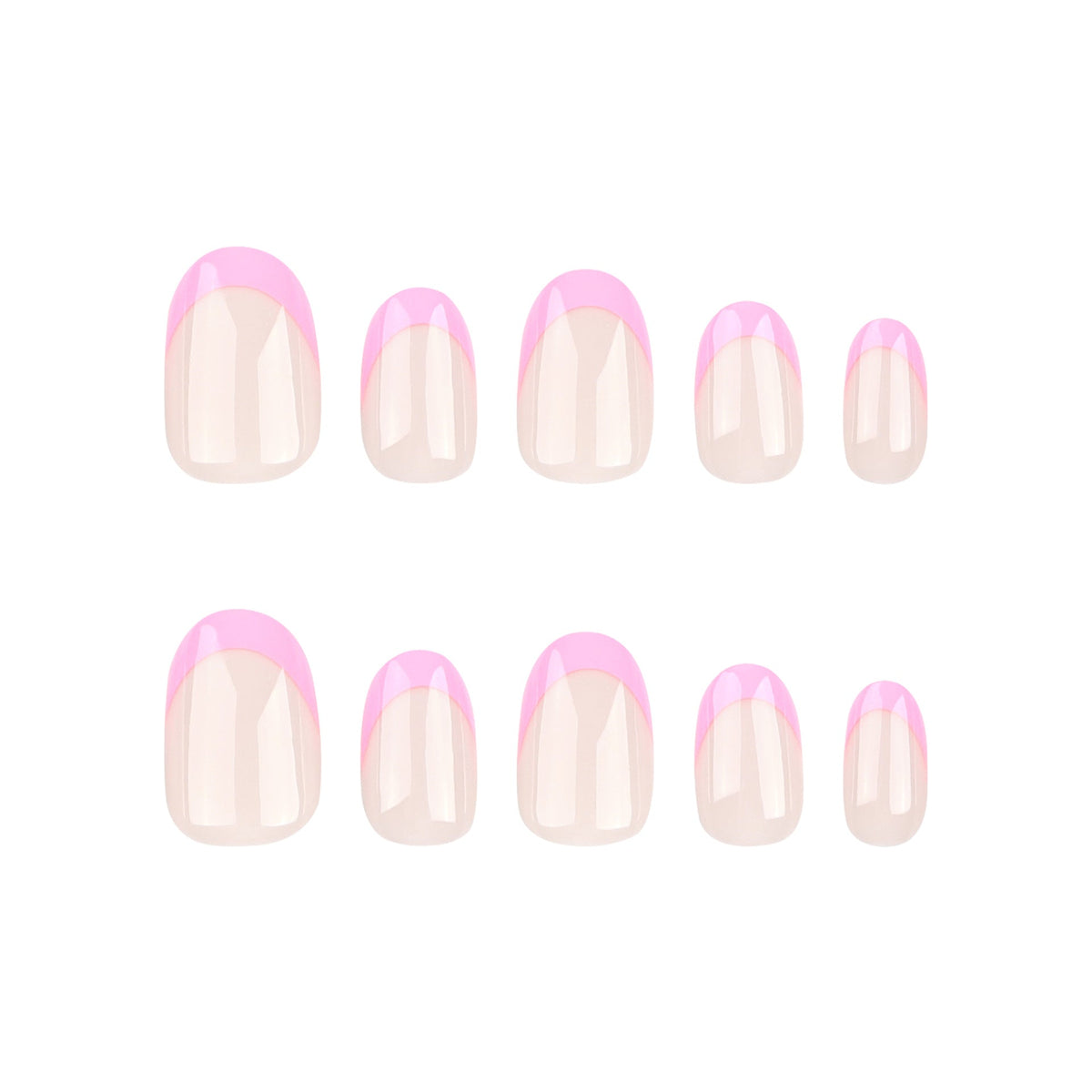 24 pieces simple short short round wearable French manicure rose red detachable wearable nail piece finished – Image 5