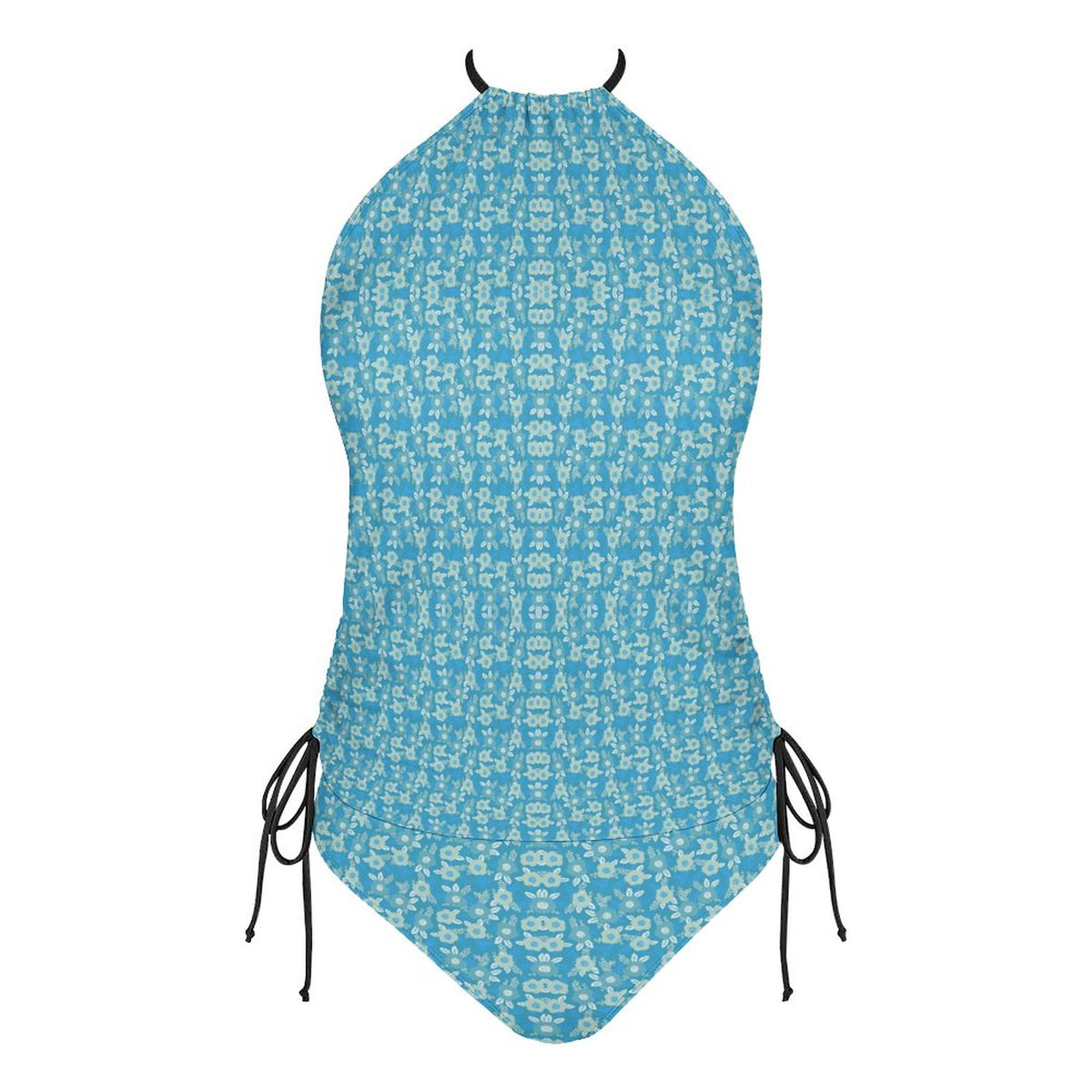 2-Piece Women's Tankini Set with High Neck Halter Top