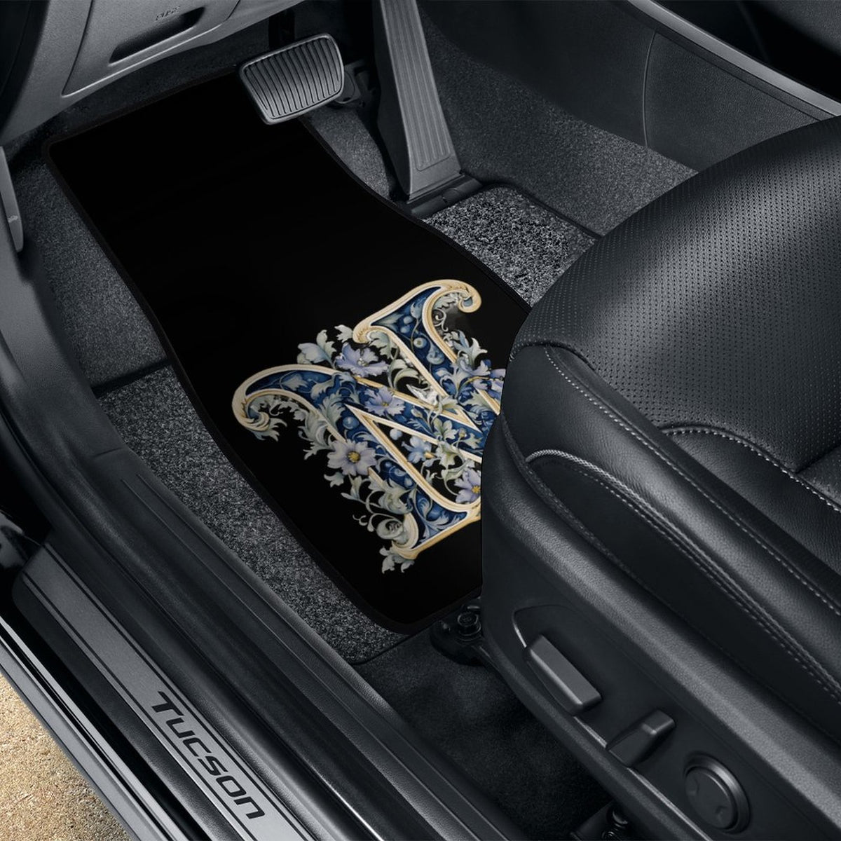 Car Mat Set of 4 - Letter N