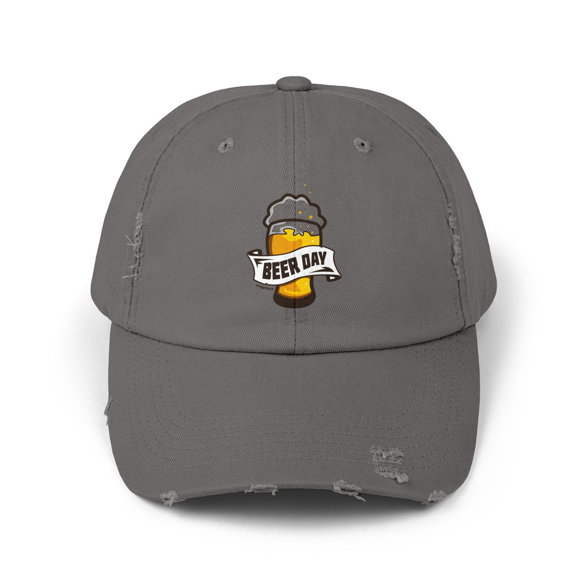 Beer Day Unisex Distressed Cap, Relaxed Fit Hat, Gift for Beer Lovers, Casual Fashion, Fun Party Accessory, Craft Beer Celebration