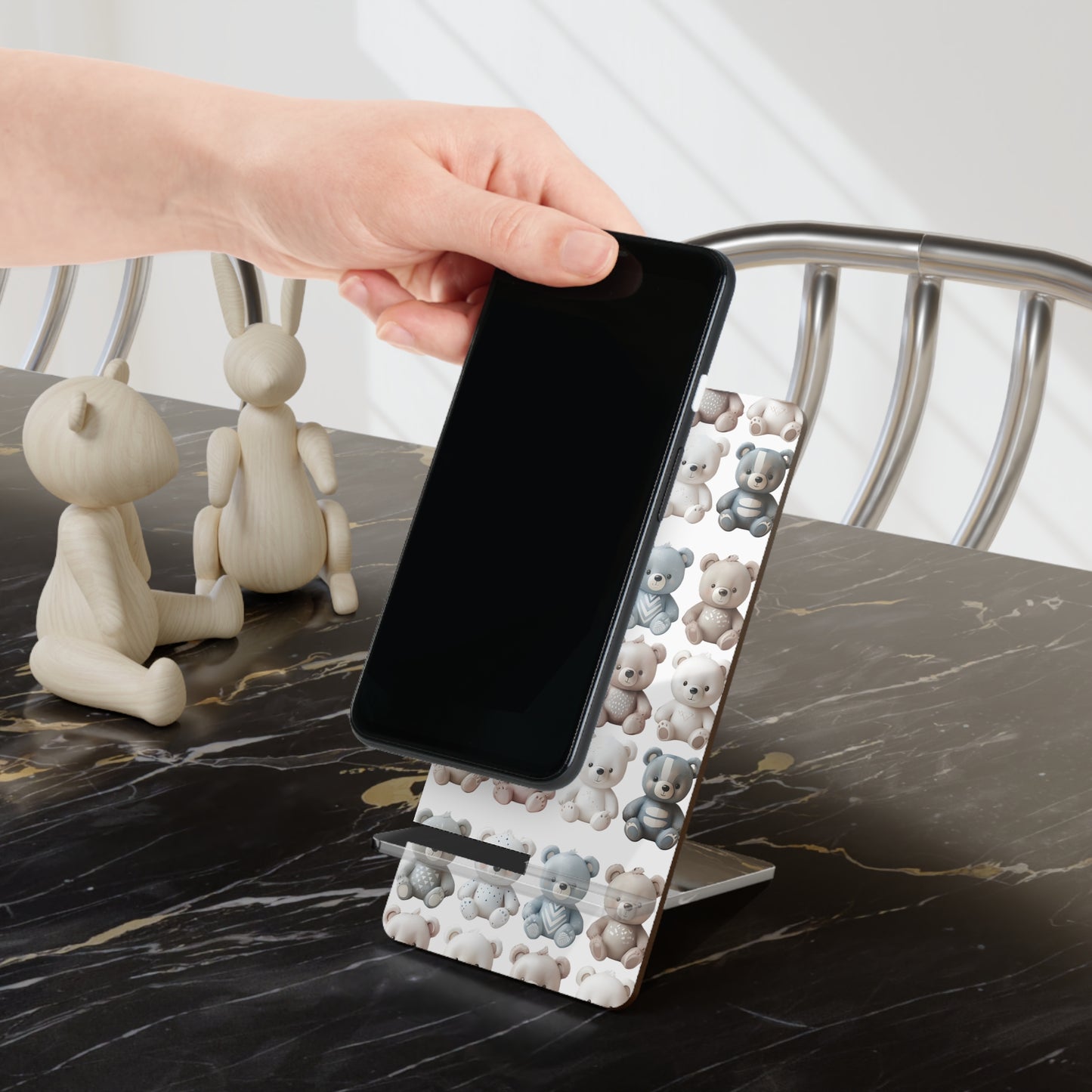 Teddy Bear Mobile Phone Stand, Cute Desk Organizer, Gift for Kids, Nursery Decor, Phone Holder, Baby Shower Gift