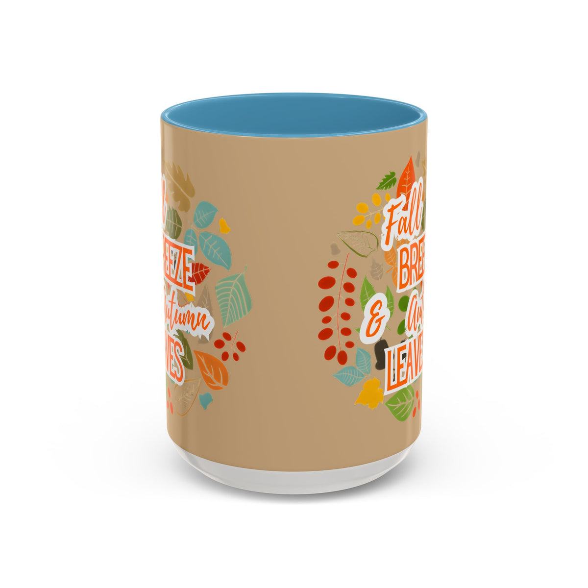 Fall Breeze & Leaves Coffee Mug, Autumn Mug, Seasonal Drinkware, Cozy Kitchen Decor, Perfect Gift for Fall Lovers