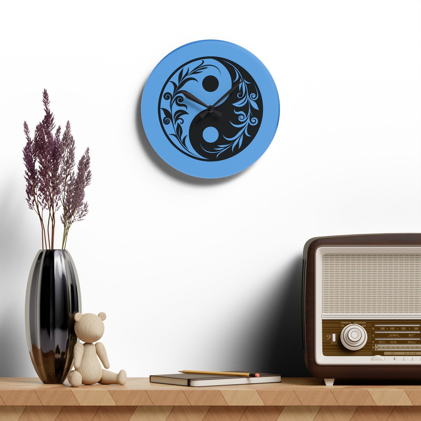 Yin Yang Acrylic Wall Clock