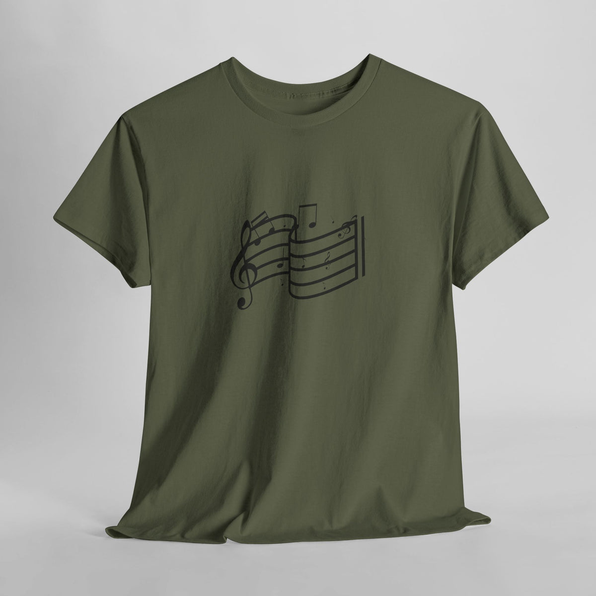 Music Notes T‑Shirt — Minimalist Sheet Music Tee for Musicians & Music Lovers
