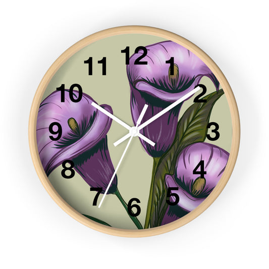 Elegant Floral Wall Clock, Home Decor, Gift for Her, Vintage Style Clock, Kitchen Wall Art, Mother's Day Gift