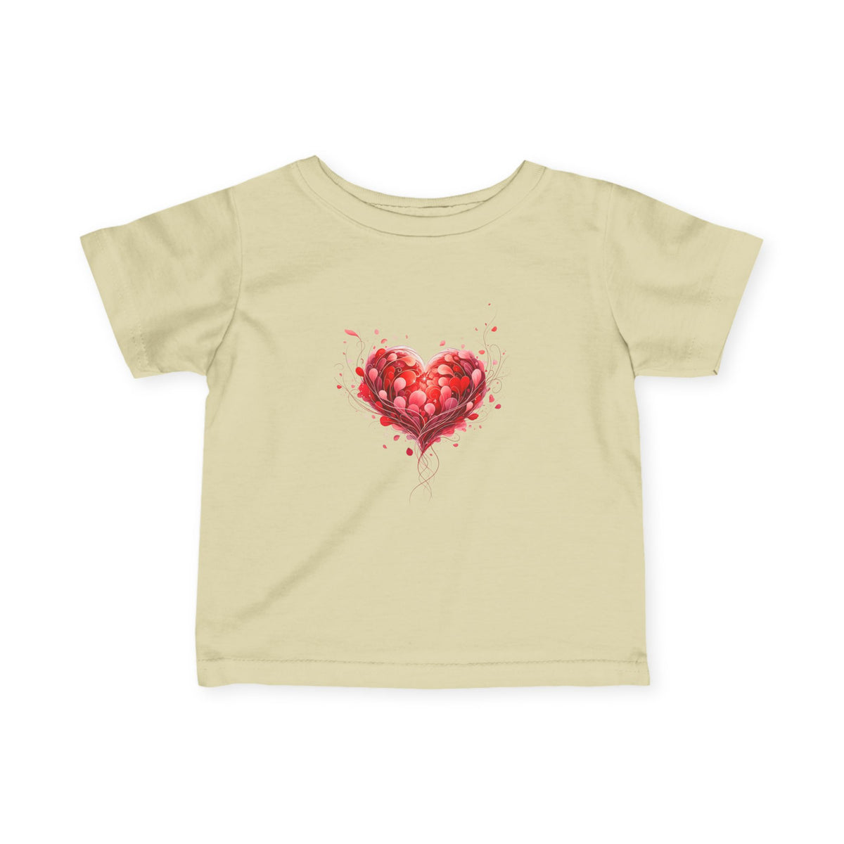 Infant Tee with Watercolor Heart – Baby Valentine Shirt