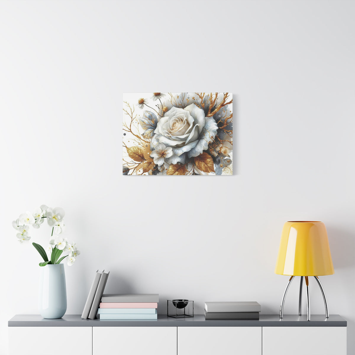 Matte Canvas, Stretched, 1.25" - Gold and Black
