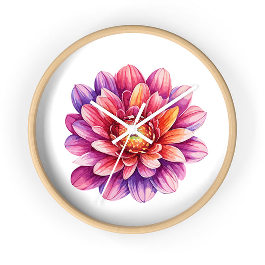Floral Wall Clock - Colorful Flower Art, Home Decor, Gift for Her, Housewarming, Spring Decor, Vibrant Accents, Wall Art