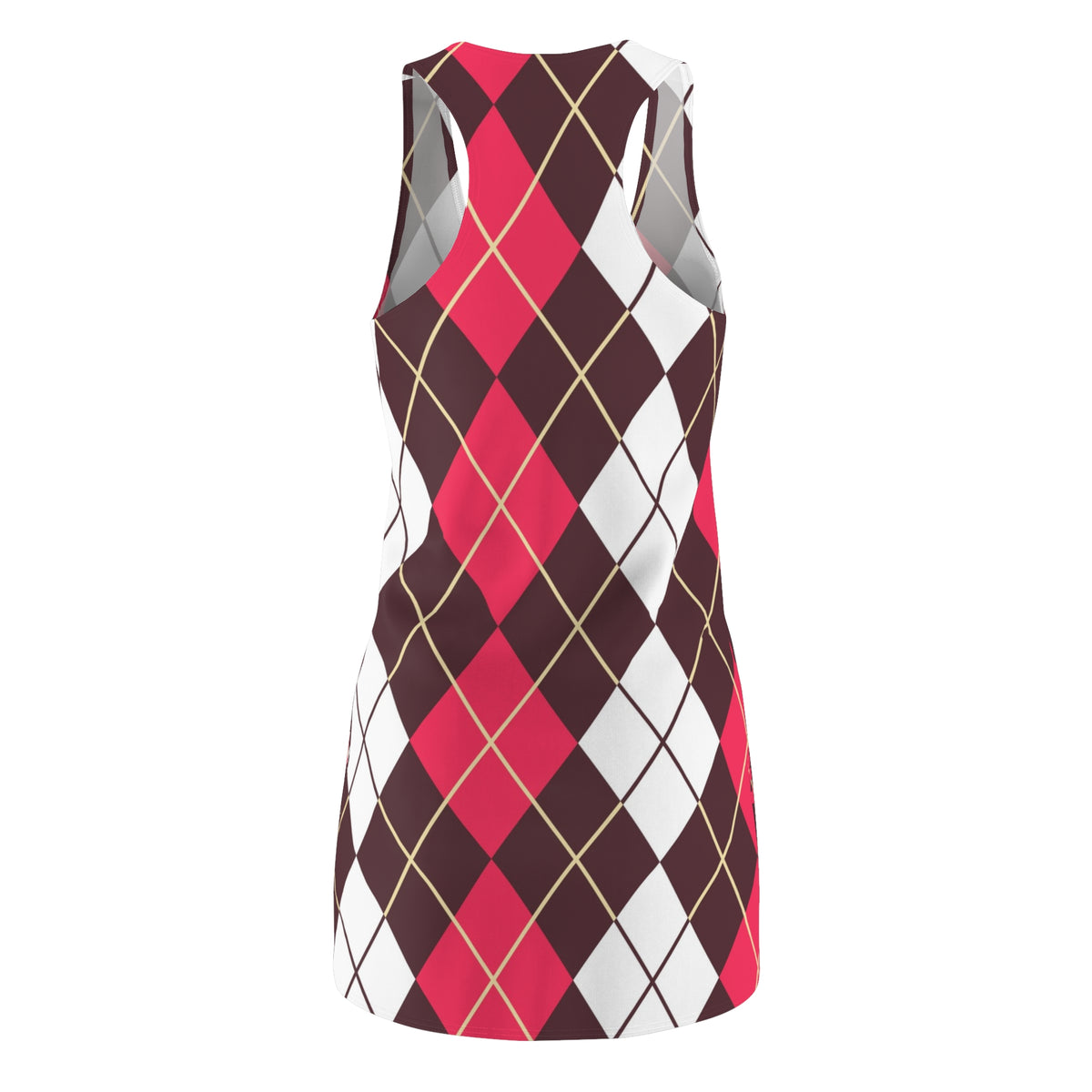 Vibrant Argyle Racerback Dress for Women, Trendy Summer Dress, Casual Party Wear, Beach Dress, Everyday Comfort