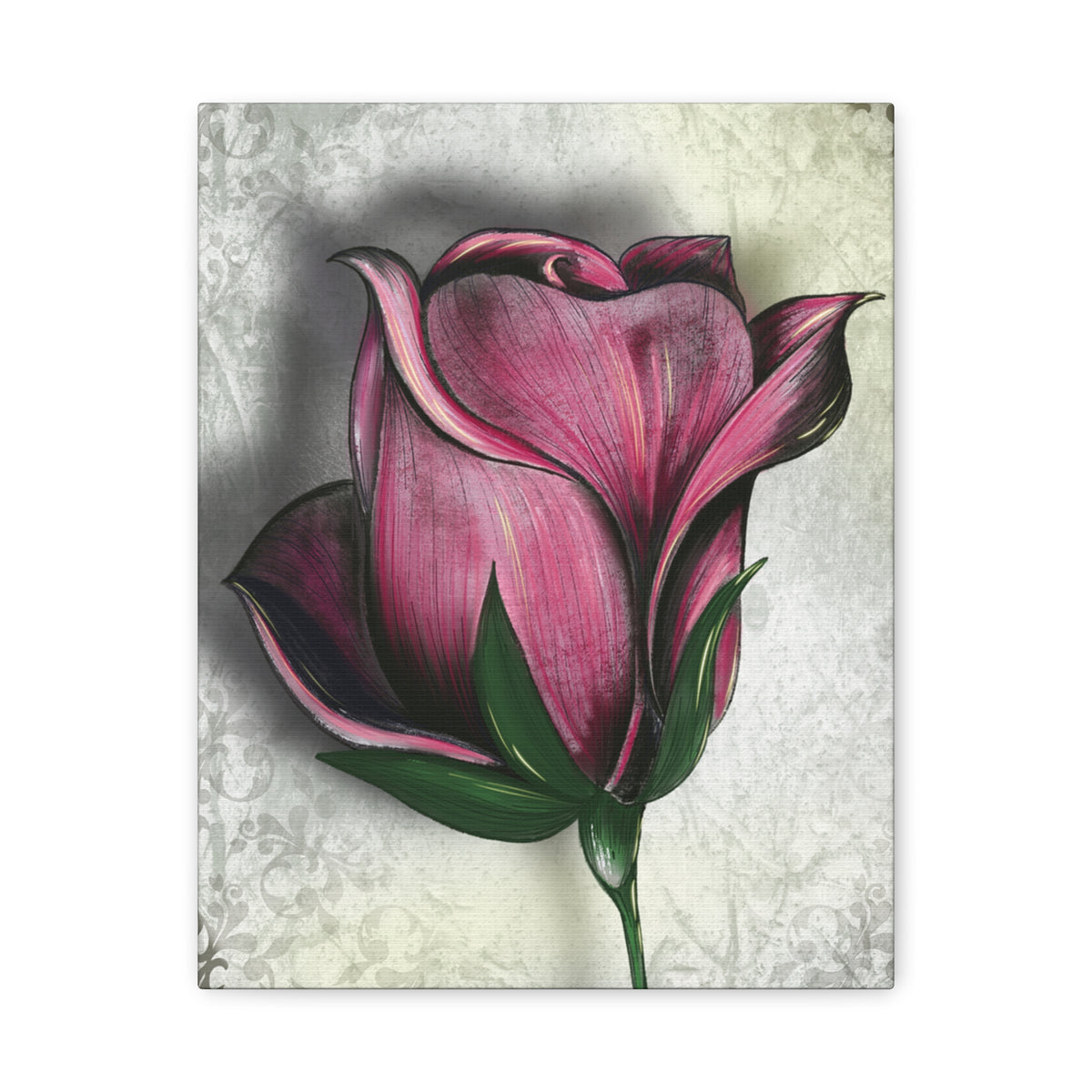 Matte Canvas, Stretched, 1.25" Purple Flowers