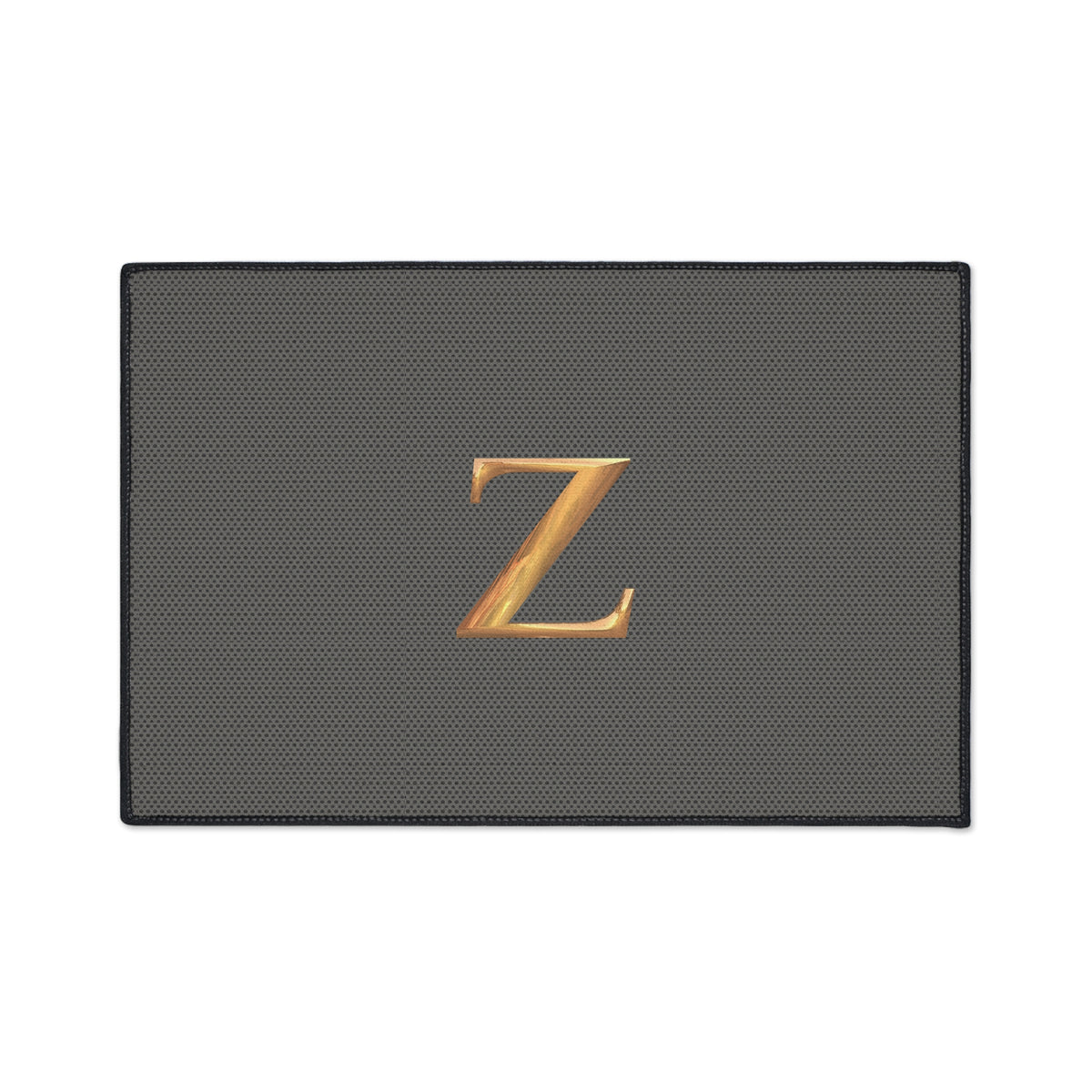 Gray and Gold Monogram Z Heavy-Duty Floor Mat