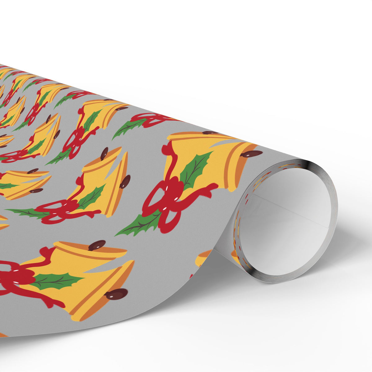 Holiday Bell Pattern Wrapping Paper — Festive Christmas Gift Wrap Roll